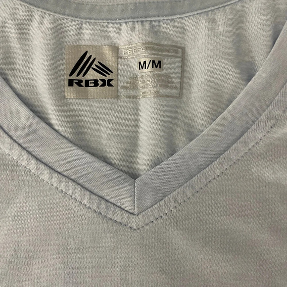 RBX Active Performance Women’s V-neck T-Shirt Light Blue Medium EUC - Picture 3 of 8